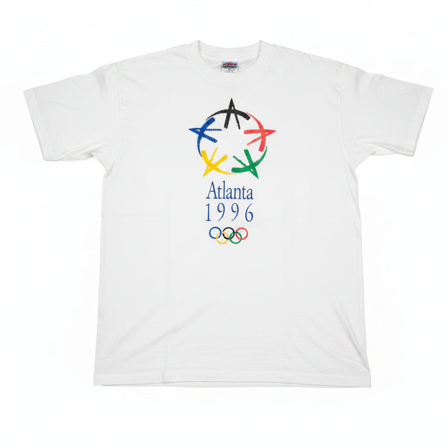 Atlanta 1996 Summer Olympics tee - front with official Centennial Games logo and Olympic rings