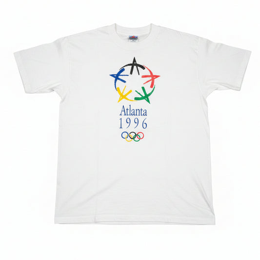 Atlanta 1996 Summer Olympics tee - front with official Centennial Games logo and Olympic rings