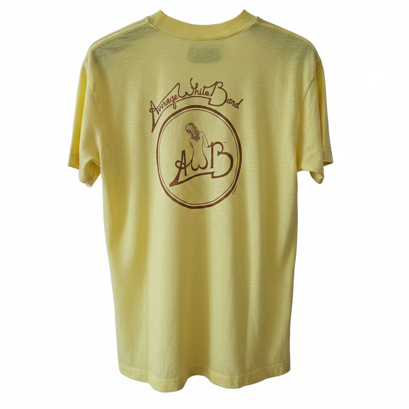 Average White Band 1978 Yellow Vintage Crew T-Shirt | Bill “Doc” Gans Closet