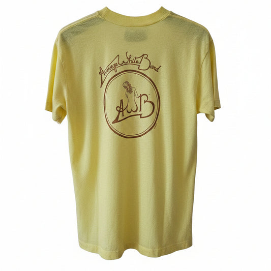 Average White Band 1978 Yellow Vintage Crew T-Shirt | Bill “Doc” Gans Closet