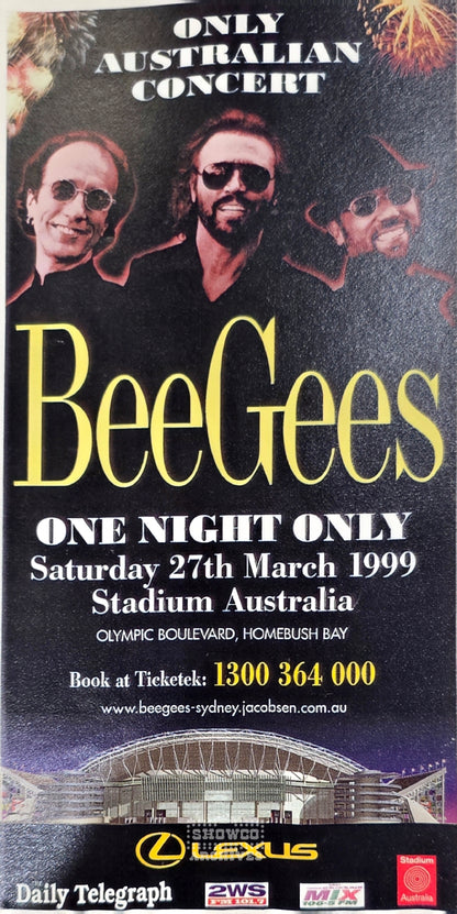 Bee Gees – One Night Only, Australian Tour Official Itinerary, March 27, 1999 | Johnny "JW" Roberts Closet