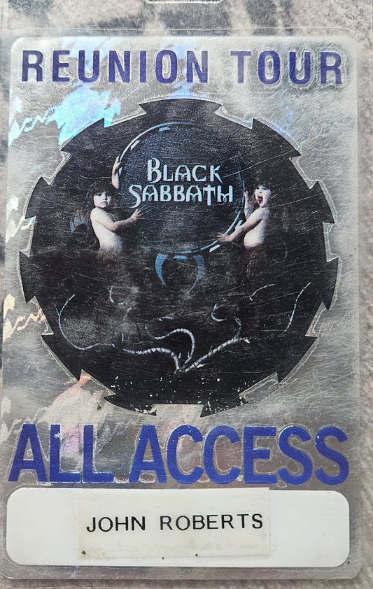 Black Sabbath – Reunion Tour New Years All Access Laminate | Johnny "JW" Roberts Closet