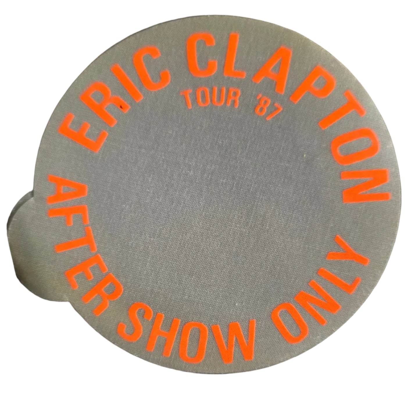 Eric Clapton 1987 Tour Backstage Pass