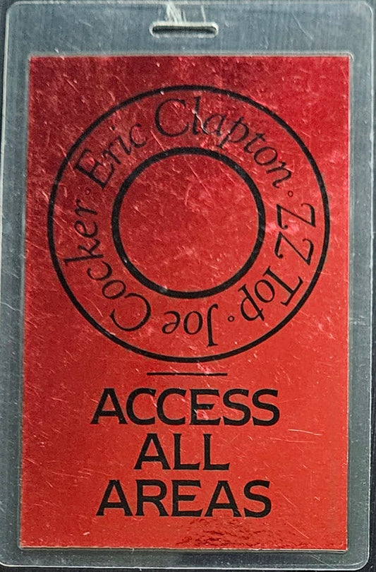 Eric Clapton / Joe Cocker / ZZ Top – Multi-Artist Tour Laminate | Johnny "JW" Roberts Closet