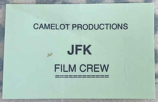 Camelot Productions JFK Film Crew Pass - Ken Byrnes