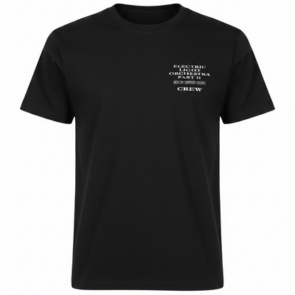 ELO Part II Moscow Symphony Orchestra 1991 crew shirt — left chest print on black tee