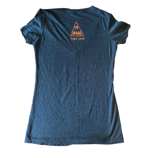 Def Leppard Love Bites Tour 2014 women's v-neck tee back