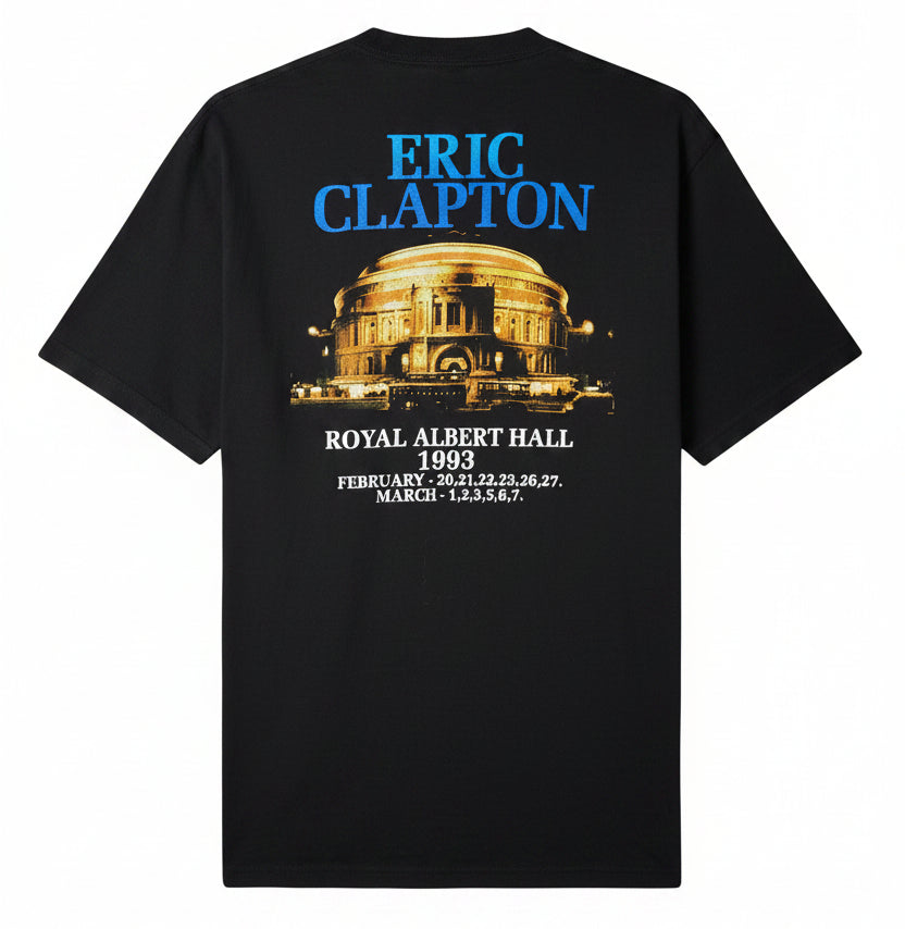 Eric Clapton Royal Albert Hall 1993 tee - back with RAH building and full date list