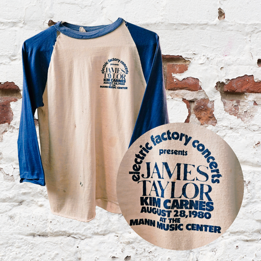 James Taylor & Kim Carnes Mann Music Center August 28, 1980 Vintage Jersey