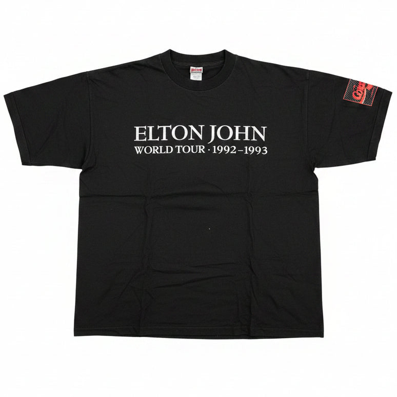 Elton John World Tour 1992-1993 tee - front with Coke Light sleeve patch