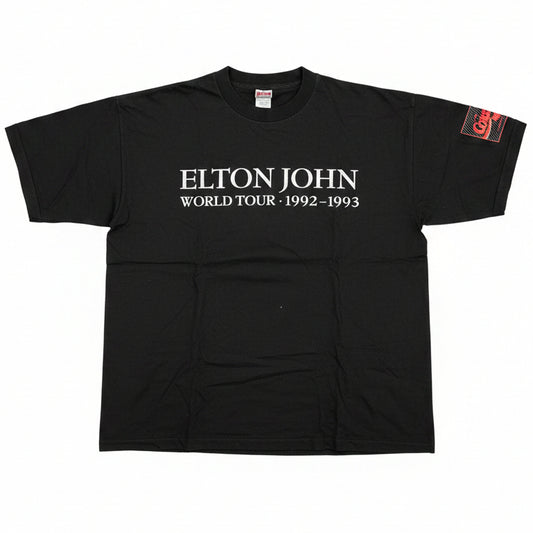 Elton John World Tour 1992-1993 tee - front with Coke Light sleeve patch