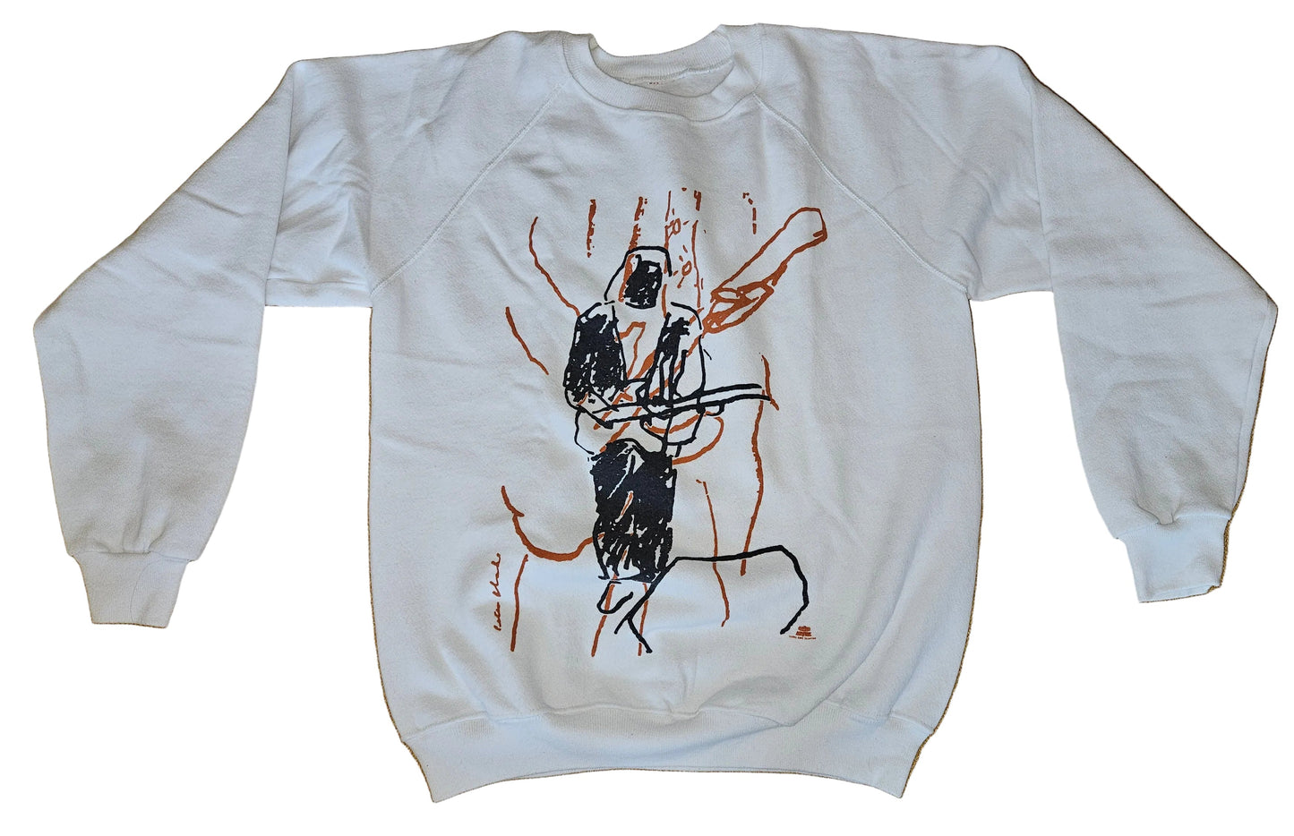 Vintage Eric Clapton c. 1985 Illustrated Sweatshirt
