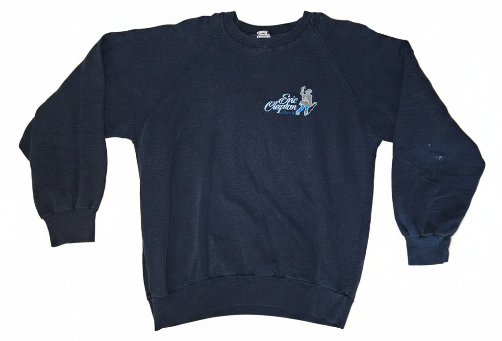 Eric Clapton Tour '87 sweatshirt - front with cowboy logo on left chest
