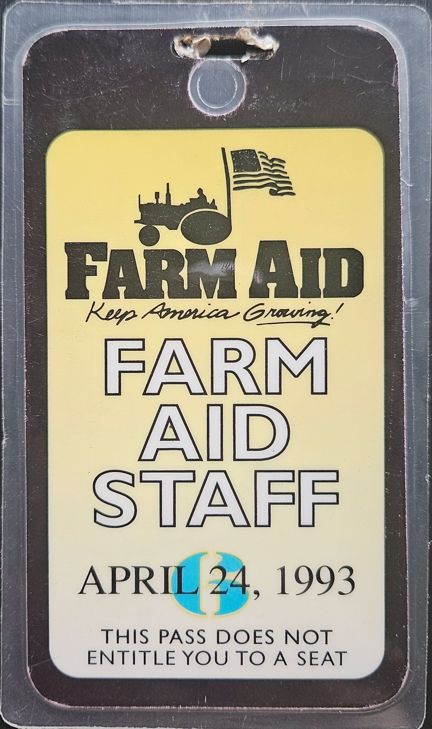 Farm Aid – April 1993 Laminate | Johnny "JW" Roberts Closet