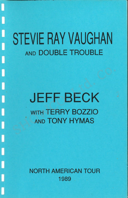 Stevie Ray Vaughan & Double Trouble — 1989 Tour of North America, Original Tour Itinerary