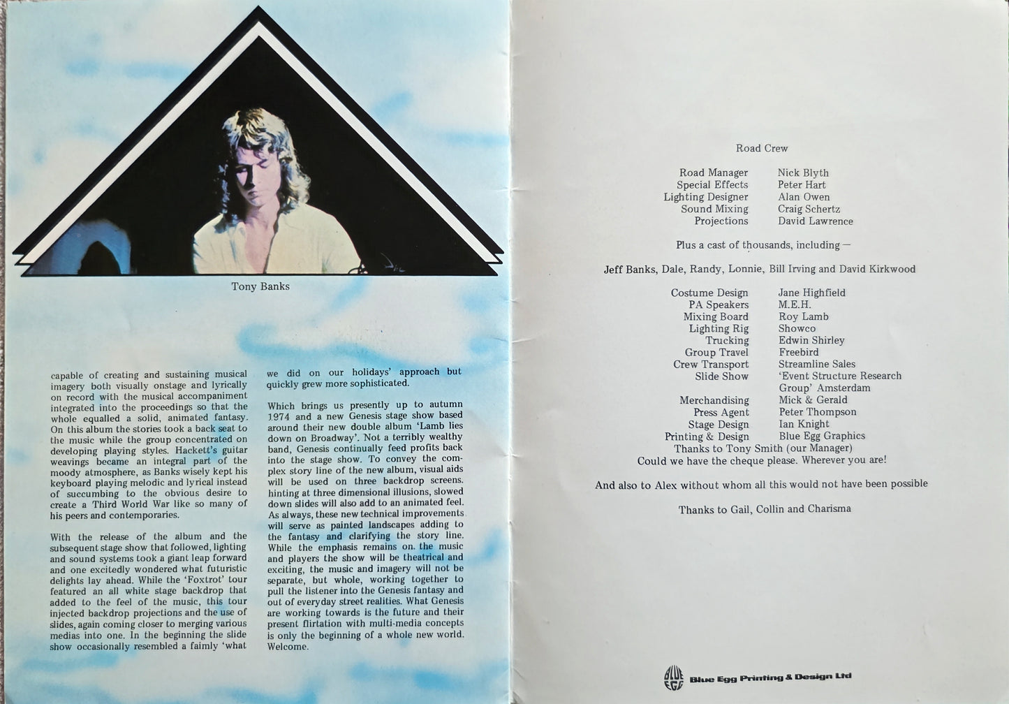 Genesis 1975 programme interior spread