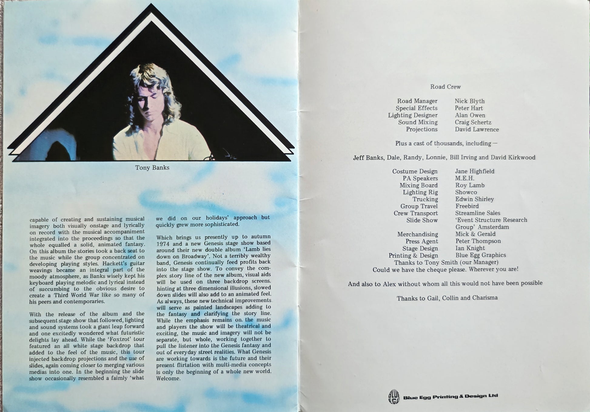 Genesis 1975 programme interior spread