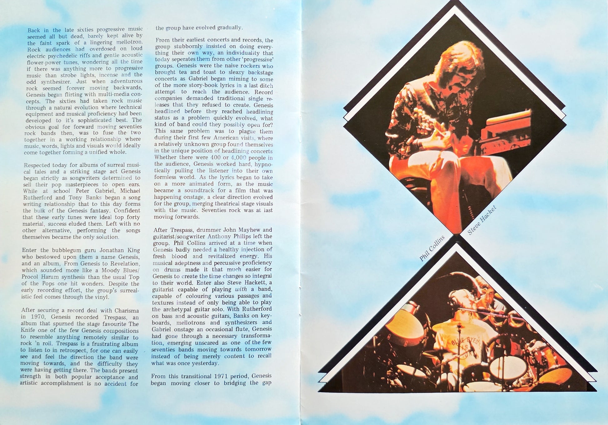 Genesis 1975 programme cover - Lamb Lies Down on Broadway artwork
