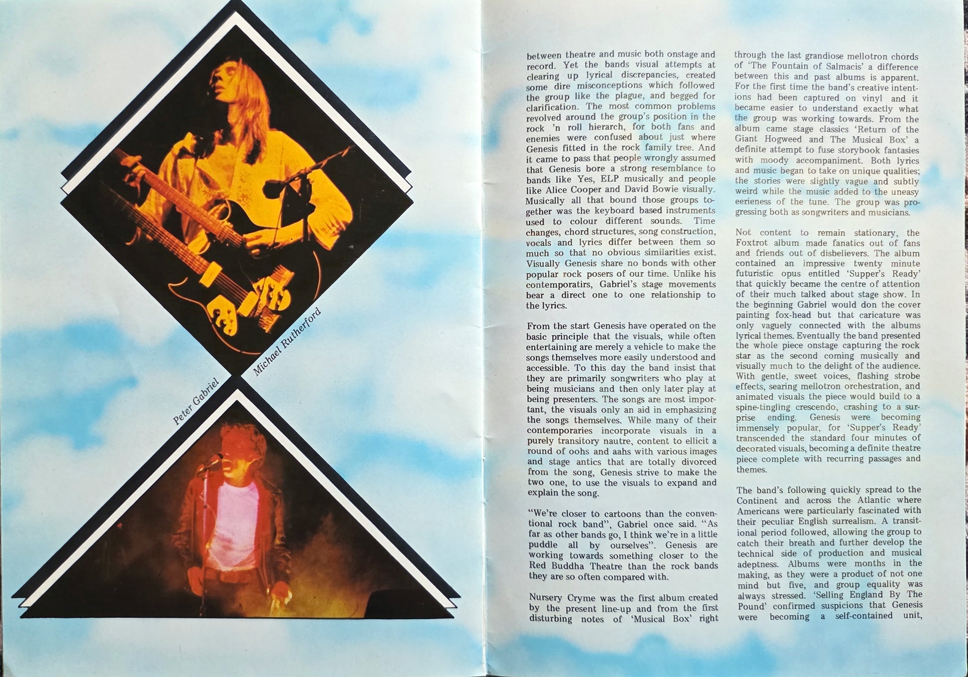 Genesis 1975 programme - European tour dates Feb-May 1975