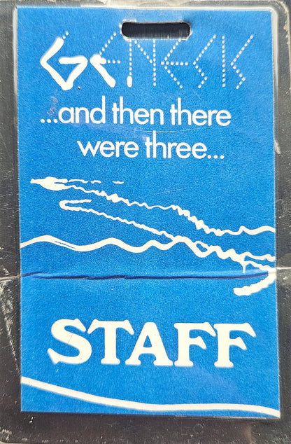 Genesis — ...And Then There Were Three... Tour 1978 Named Staff Laminate, Johnny Roberts | Johnny "JW" Roberts Closet