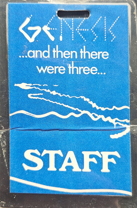 Genesis — ...And Then There Were Three... Tour 1978 Named Staff Laminate, Johnny Roberts | Johnny "JW" Roberts Closet