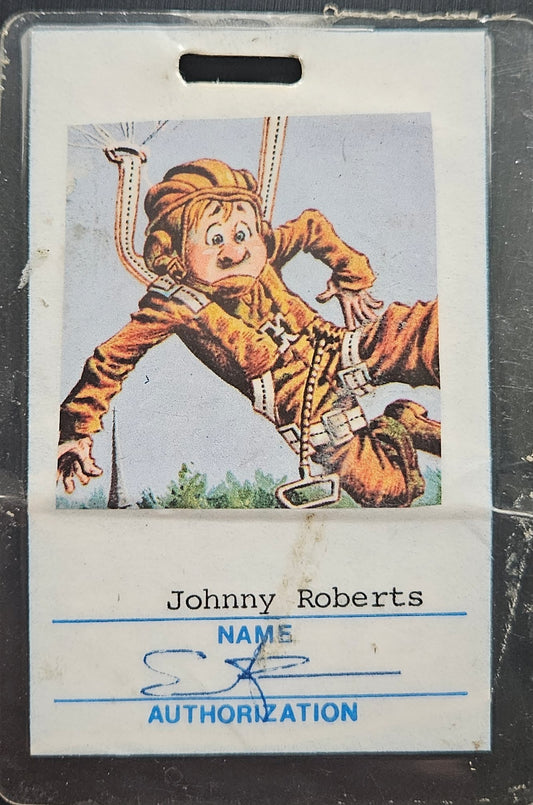 Genesis — ...And Then There Were Three... Tour 1978 Named Staff Laminate, Johnny Roberts | Johnny "JW" Roberts Closet