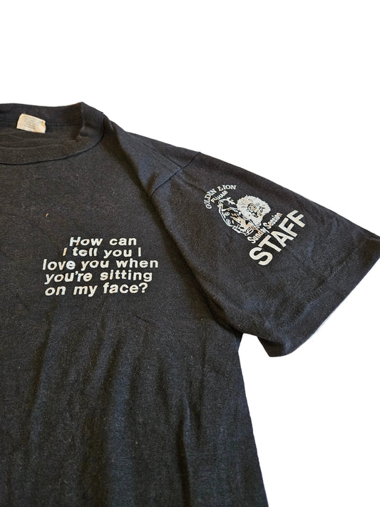 Golden Lion Fulham Sunday Session Staff tee - front with sleeve detail