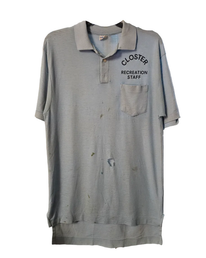 Closter Rec. Staff Light Blue Polo (Rec. Staff) — original shirt photo from Bill Doc Gans collection