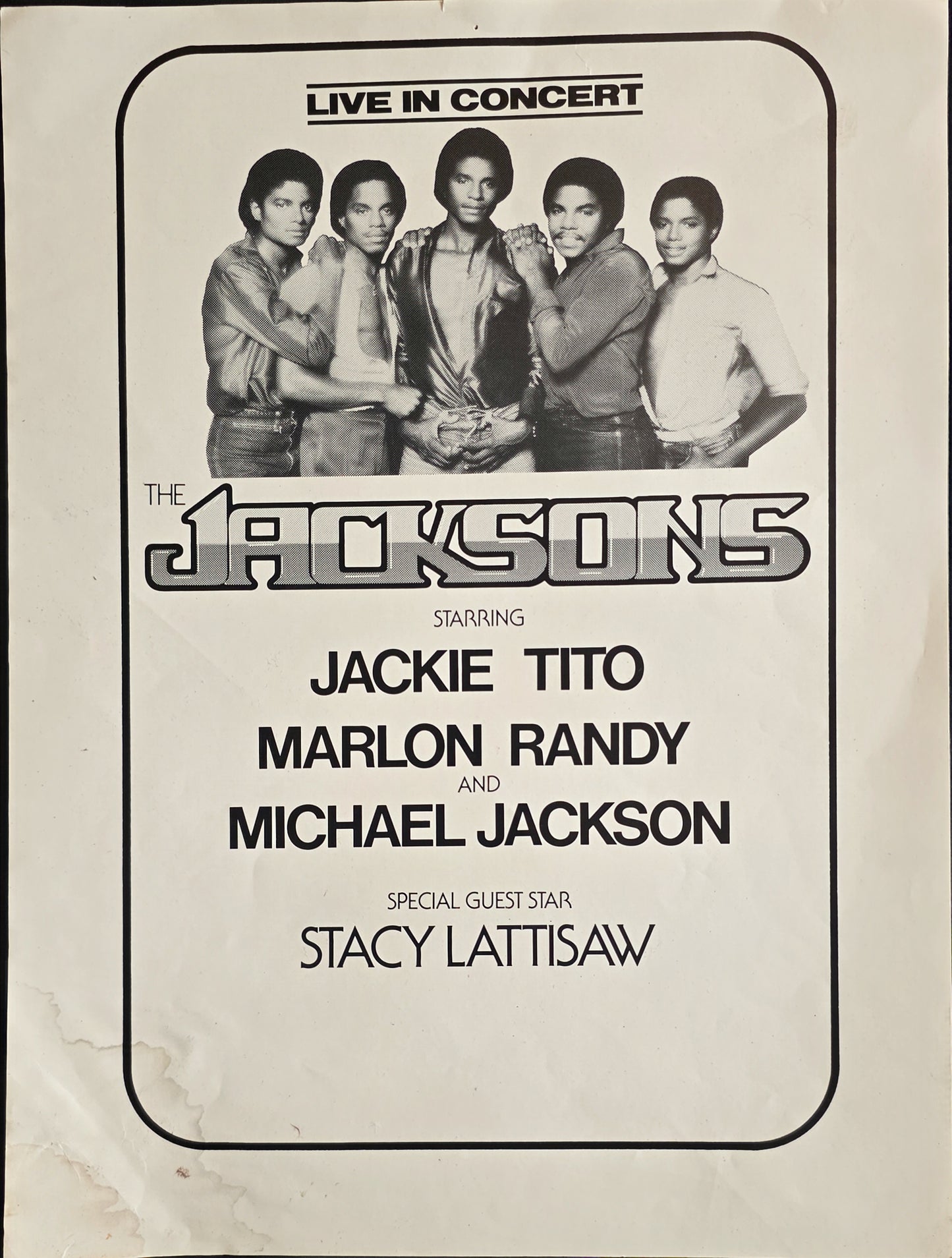 Vintage Concert Flyer - The Jacksons - August 4, 1981