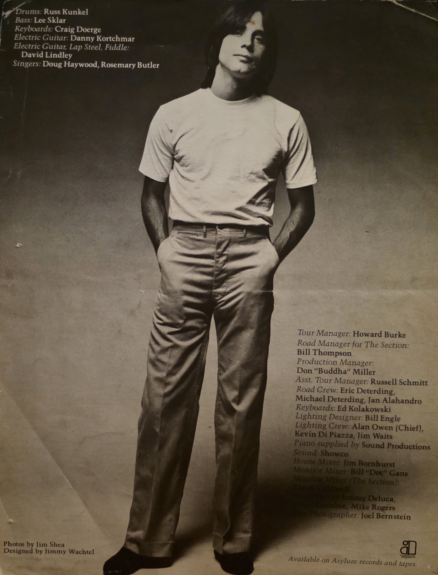 Jackson Browne Running on Empty Summer Tour '77 — Original Concert Program (Complete)