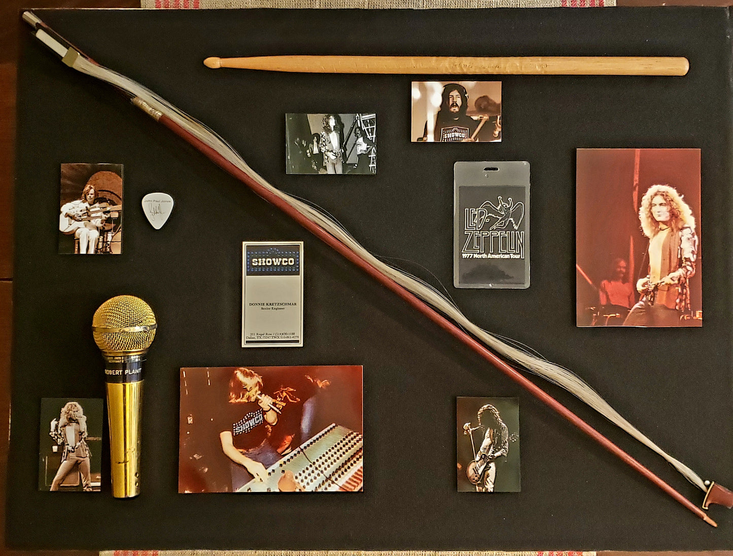 Led Zeppelin & Robert Plant — Original Shadow Box Display | Knebworth 1979 & Solo Years | Showcase Piece | Donnie “DK” Kretzschmar’s Closet