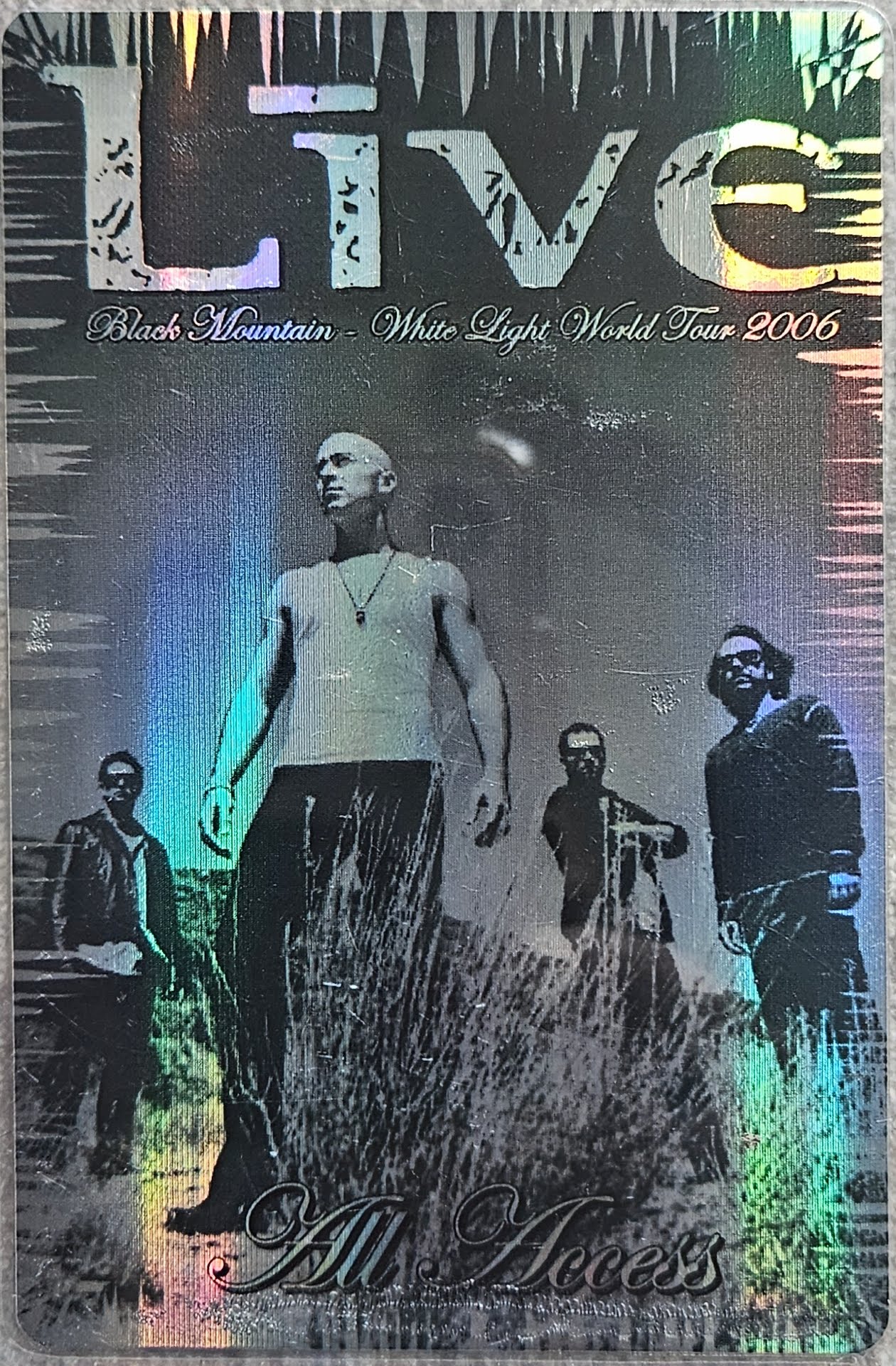 Live — Black Mountain / White Light World Tour 2006 All Access Holographic Laminate | Johnny "JW" Roberts Closet