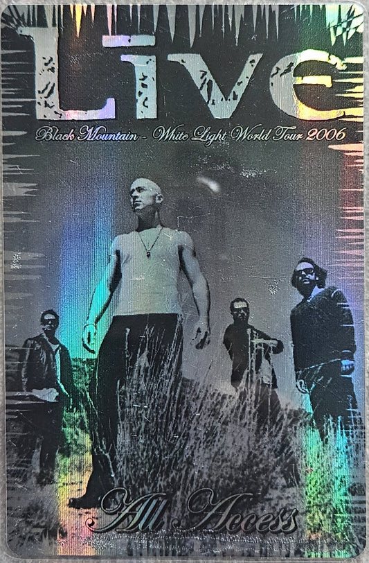 Live — Black Mountain / White Light World Tour 2006 All Access Holographic Laminate | Johnny "JW" Roberts Closet