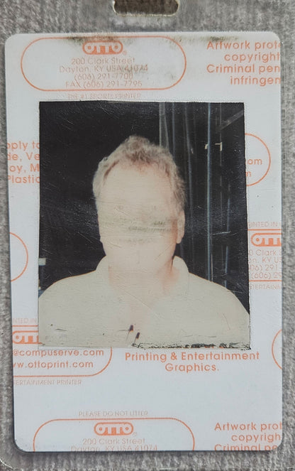 Live – Tour Photo ID Laminate | Johnny "JW" Roberts Closet