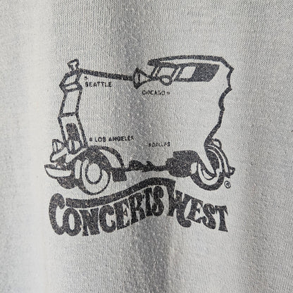 Led Zeppelin 1977 Concerts West North America Tour Shirt (M, Light Blue)