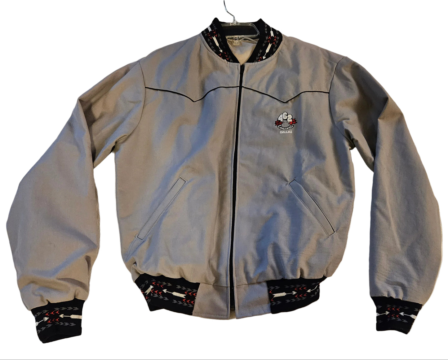 Paul McCartney World Tour 1990 crew jacket front — 462 Concerts Dallas emblem