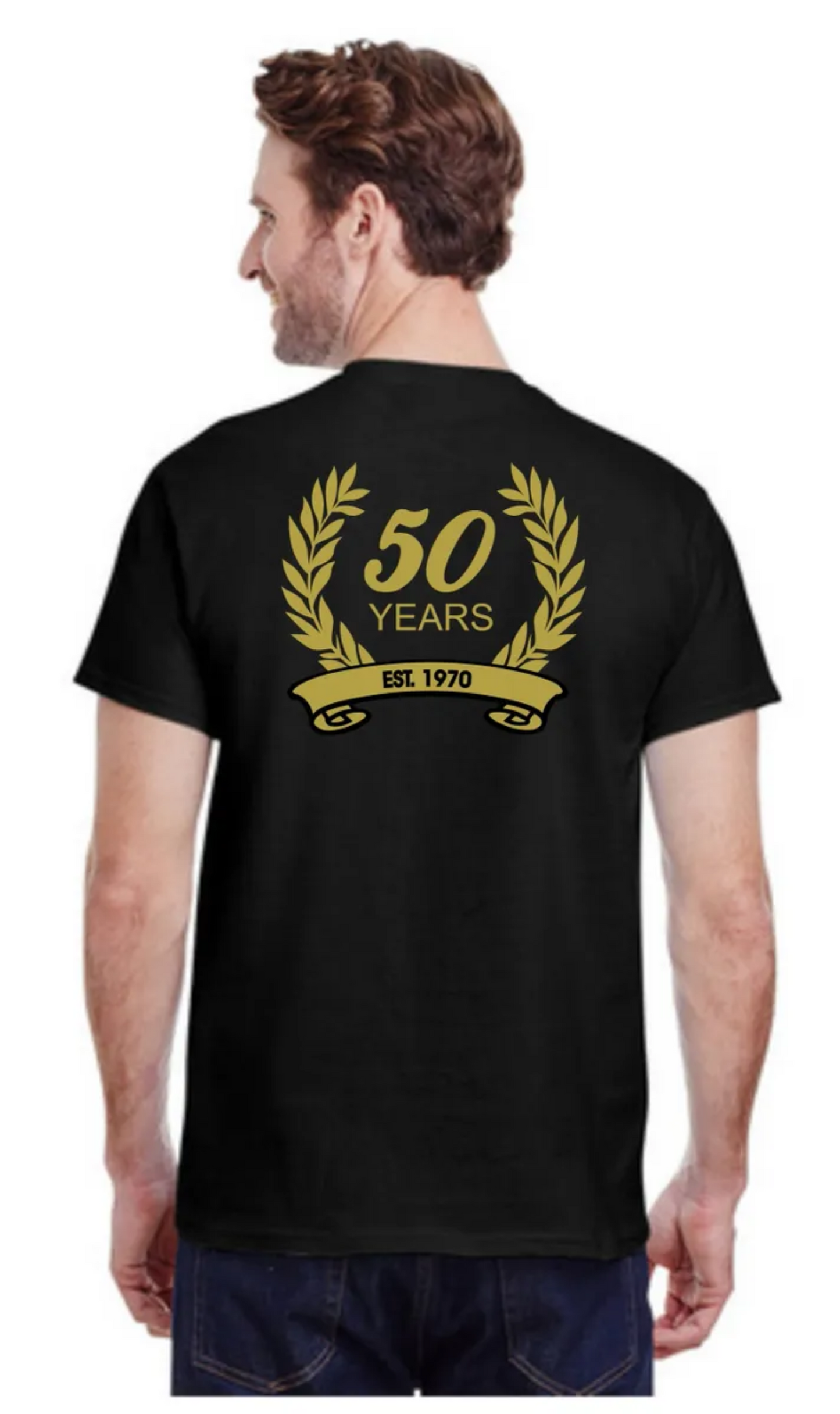 MENS LIMITED EDITION GOLD SHOWCO 50th Anniversary Tee (cotton)