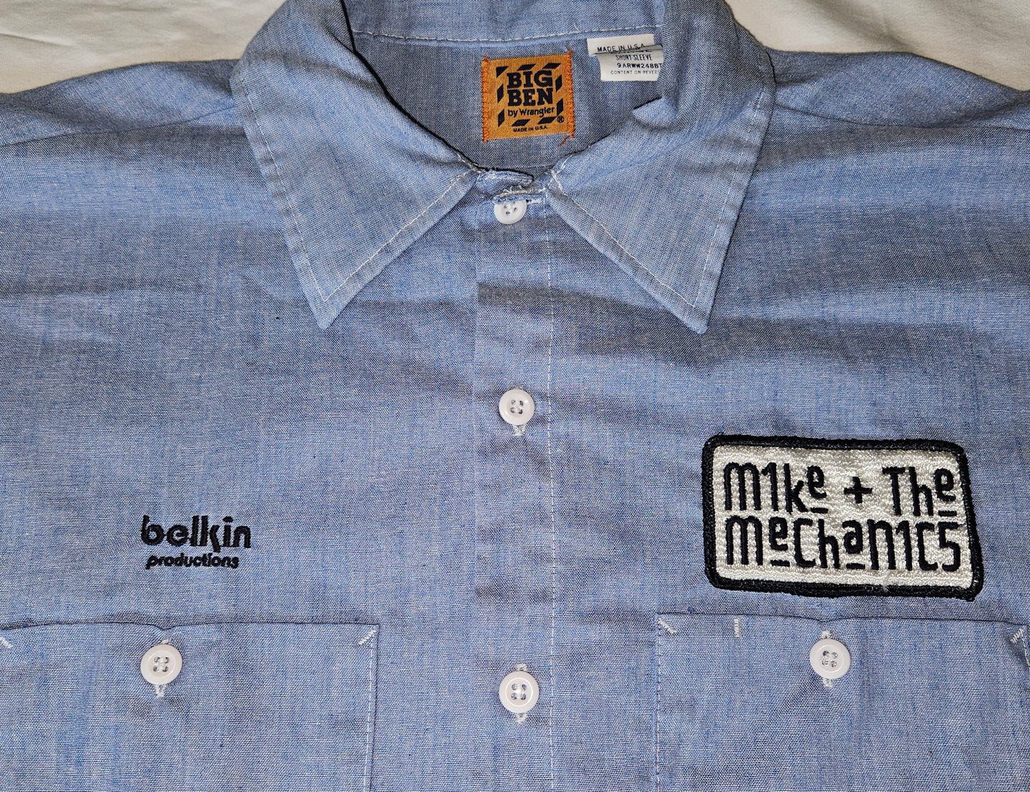 Mike + the Mechanics Belkin Productions Mechanic-Style Denim Crew Shirt
