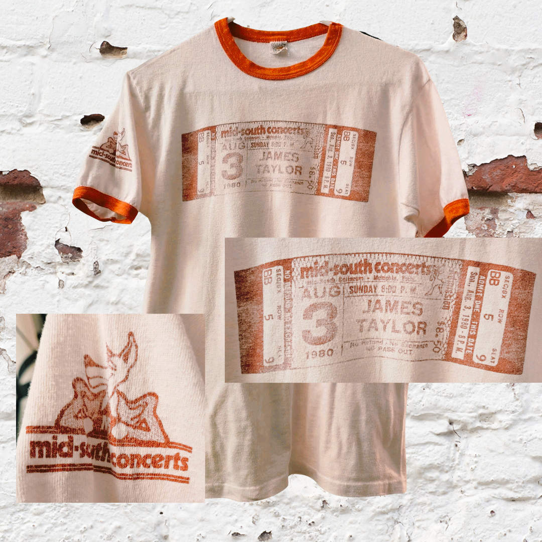 James Taylor “Mid-South Concerts” Vintage Ringer Tee
