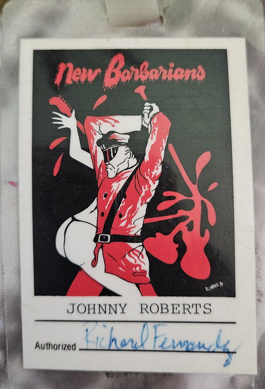 New Barbarians Backstage Pass — Johnny "JW" Roberts