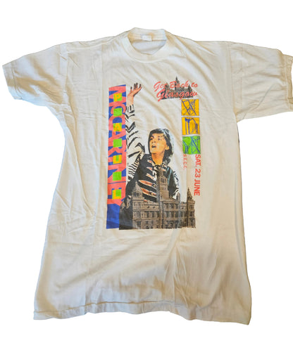 Paul McCartney Get Back to Glasgow 1990 tour tee - front with Glasgow SECC June 23 graphic