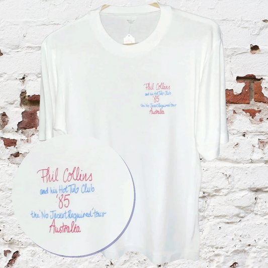 Rare Phil Collins 'Hot Tub Club' Tour Crew Shirt – 1985