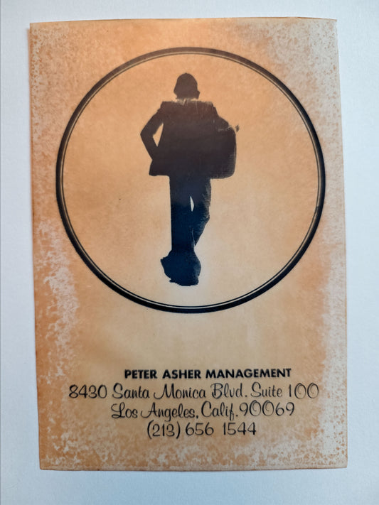 Peter Asher Management – Vintage Used Sticker