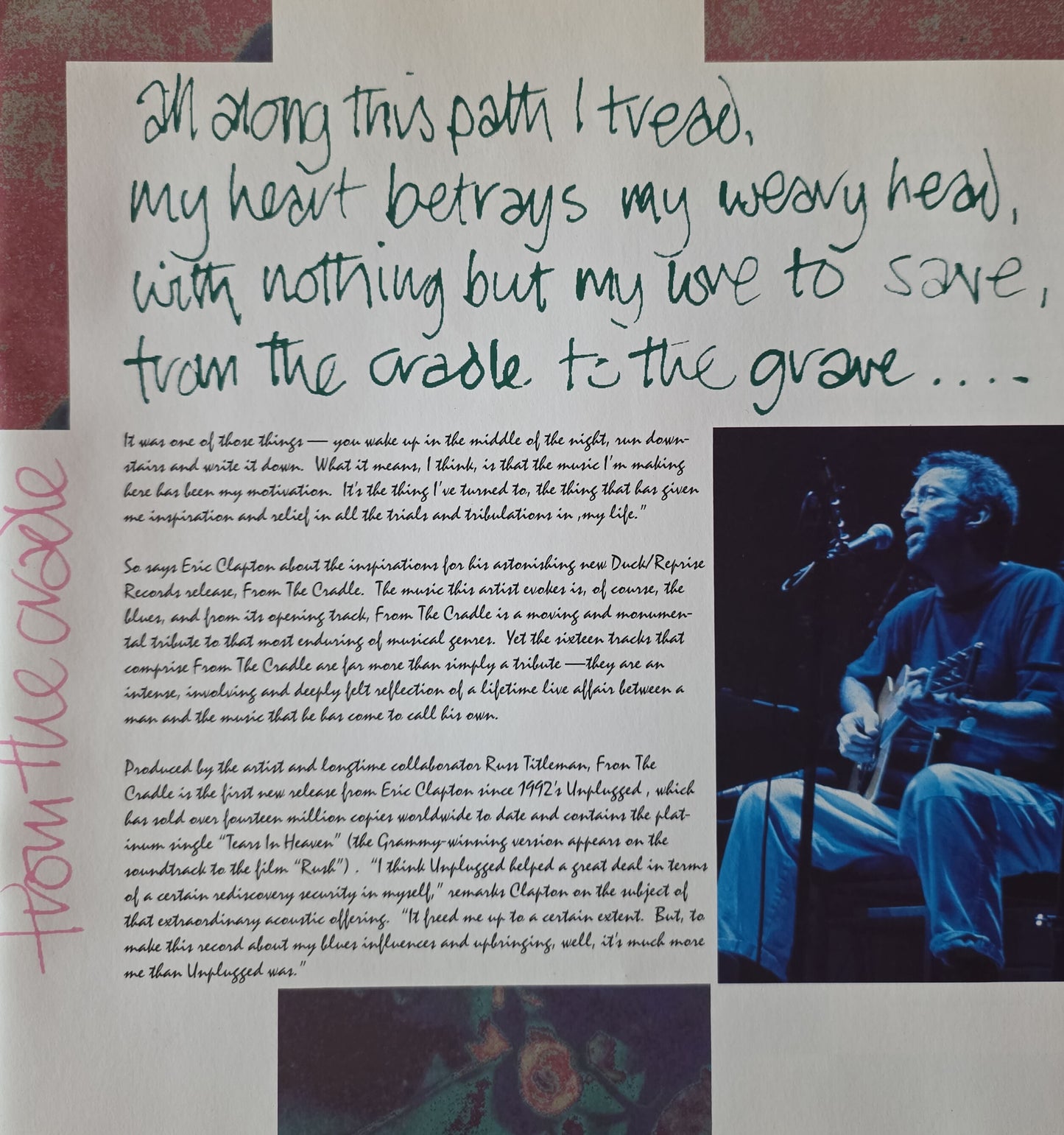 Eric Clapton 'From the Cradle' Tour Program (Courtesy of Mike 'Dr. Funk' Ponczek)