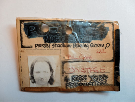 Poe Ditch Music Festival On Stage Pass – Bill Gans