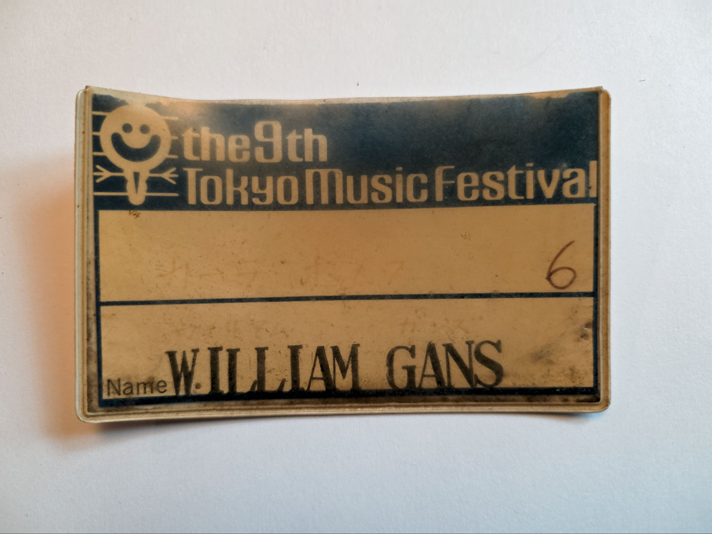 9th Tokyo Music Festival Credential – William Gans