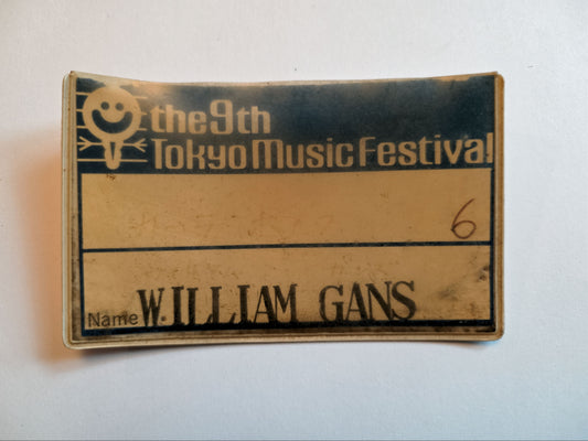 9th Tokyo Music Festival Credential – William Gans