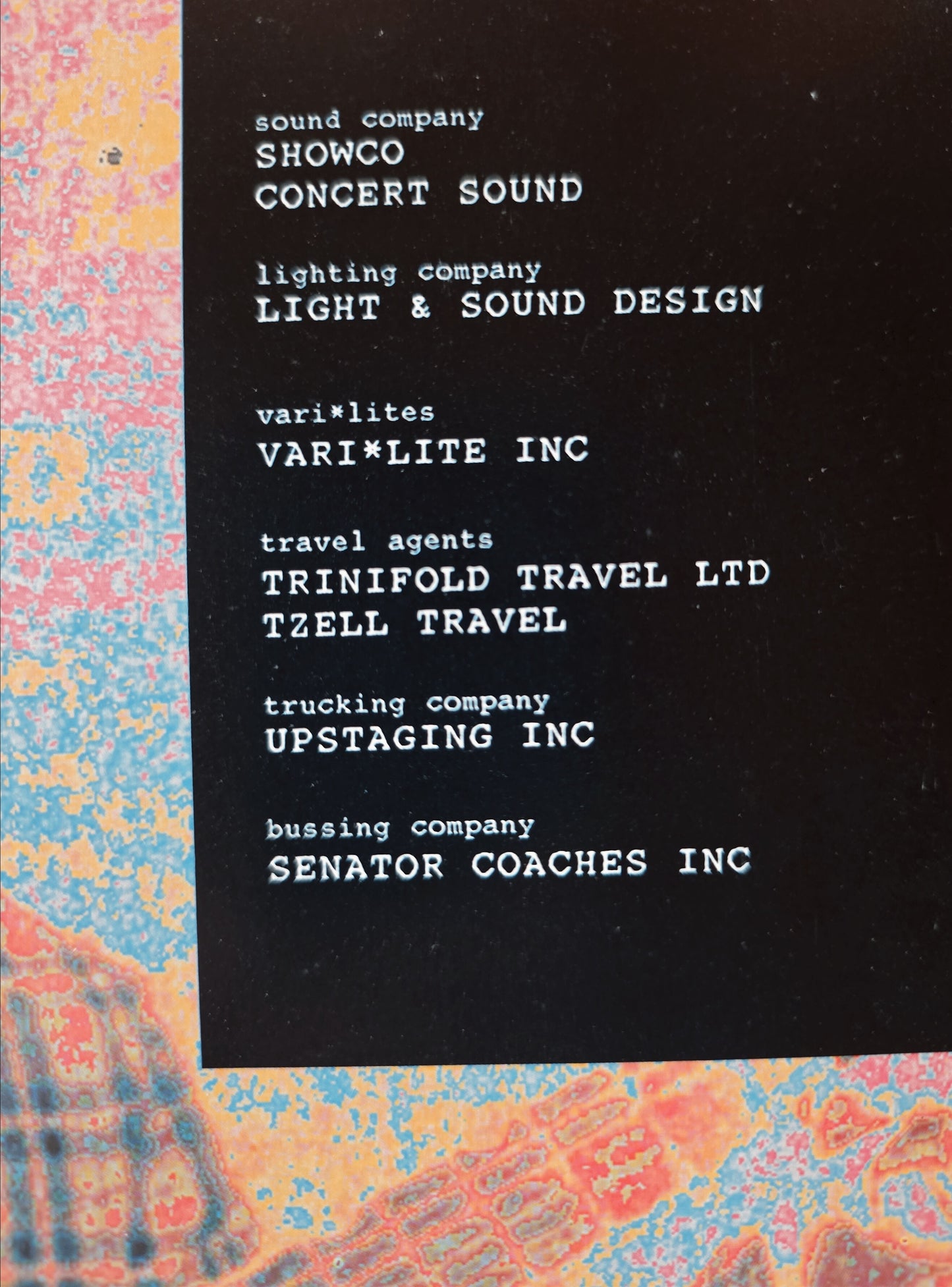 Eric Clapton 'From the Cradle' Tour Program (Courtesy of Mike 'Dr. Funk' Ponczek)