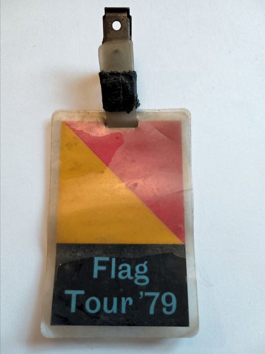 James Taylor Flag Tour '79 Laminate Pass – Authorized by Eric Barrett – Doc Gans