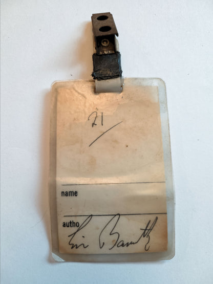 James Taylor Flag Tour '79 Laminate Pass – Authorized by Eric Barrett – Doc Gans